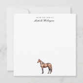 机から |馬エレガント馬馬名 ノートカード (正面)