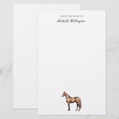 机から |馬エレガント馬馬名 便箋 (正面/裏面)