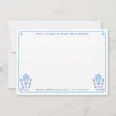 机から | Ginger Jar Blue Bowギリシャ鍵 ノートカード (正面)