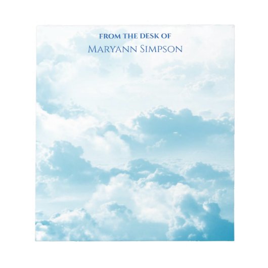 机かわいらしから青い空 ノートパッド (正面)