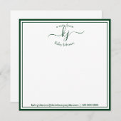 机かモノグラムのら緑の森 サンキューカード (正面/裏面)