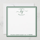 机かモノグラムのら緑の森 サンキューカード (正面)