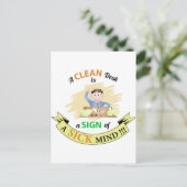 机が綺麗だと心がけが悪い ポストカード (スタンド正面)