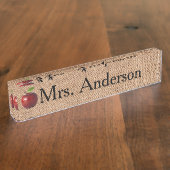 机のための国のAppleの先生のネームプレート デスクネームプレート (側面)