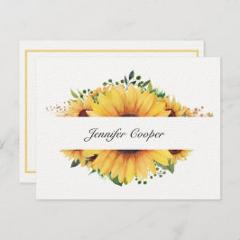 机のひまわり個人用ノートカード ノートカード