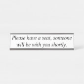 机のサイン席に座って… デスクネームプレート (正面)