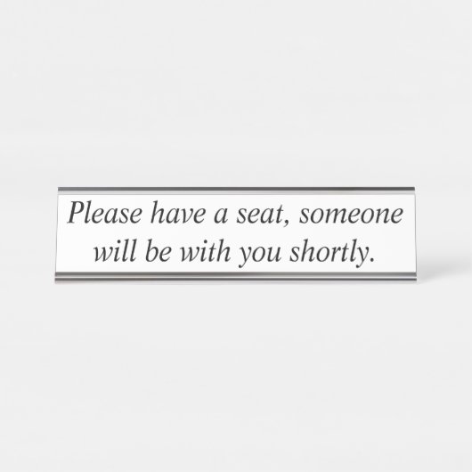 机のサイン席に座って… デスクネームプレート (正面)