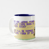 机のジョッキーのコーヒー・マグ ツートーンマグカップ (正面左)