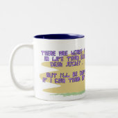 机のジョッキーのコーヒー・マグ ツートーンマグカップ (左)