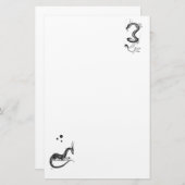 机のドラゴン 便箋 (正面/裏面)