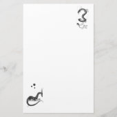 机のドラゴン 便箋 (正面)