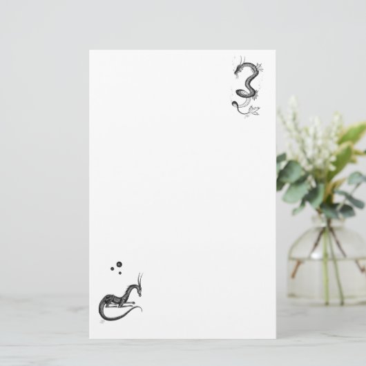 机のドラゴン 便箋 (スタンド正面)