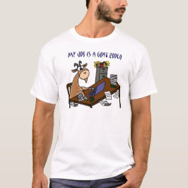 机のヤギのロデオの仕事のユーモアのおもしろいなヤギ Tシャツ