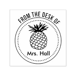 机の上からパイナップル – 先生スタンプ セルフインキングスタンプ