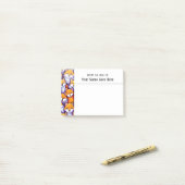 机の上から赤いキツネの漫画のドードルコラージュ ポストイット (デスク上)