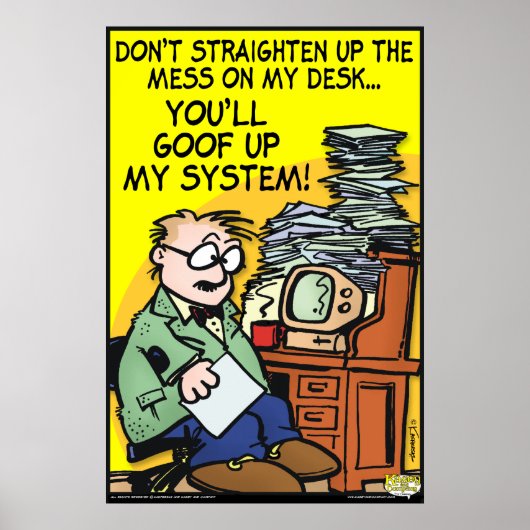 机の上の混乱 ポスター (正面)