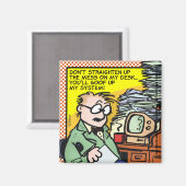 机の上の混乱 マグネット (正面/裏面)