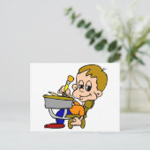 机の上書の子ども ポストカード (スタンド正面)