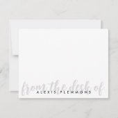 机はっきりしたから書かれたグレーの文字 ノートカード (正面)