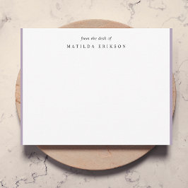 机エレガントのフェミニン薄紫紫 ノートカード