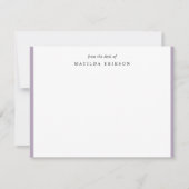 机エレガントのフェミニン薄紫紫 ノートカード (正面)