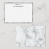 机エレガントフェイクから白い大理石 ノートカード (正面/裏面)