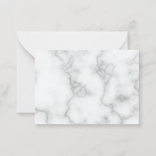 机エレガントフェイクから白い大理石 ノートカード (裏面)