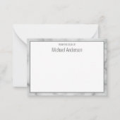 机エレガントフェイクから白い大理石 ノートカード (正面)