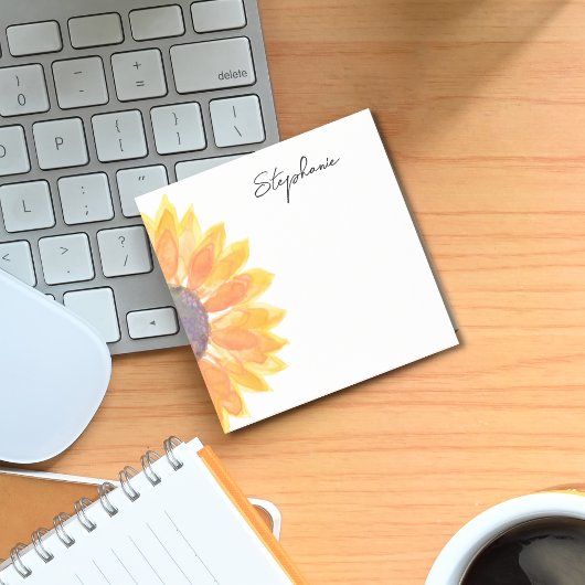 机カスタマイズのヒマワリ ポストイット