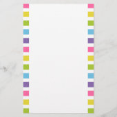 机カラフルから明るいストライプ 便箋 (裏面)