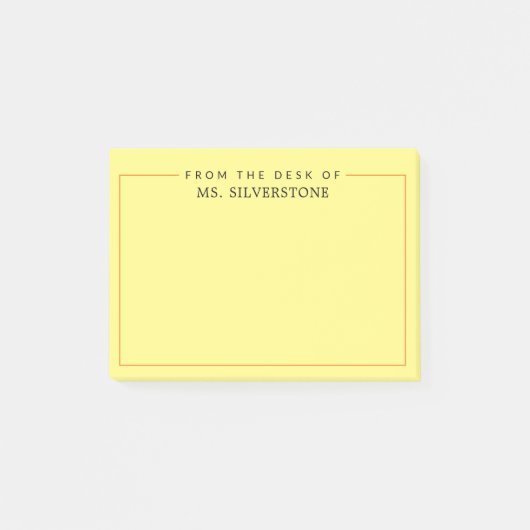 机パーソナライズされたからの先生 ポストイット (正面)