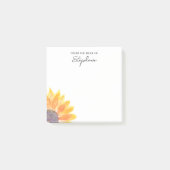 机パーソナライズされたからヒマワリ ポストイット (正面)