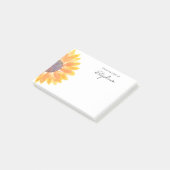 机パーソナライズされたからヒマワリ ポストイット (アングル)