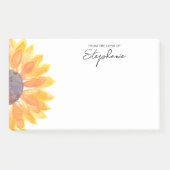 机パーソナライズされたからヒマワリ ポストイット (正面)