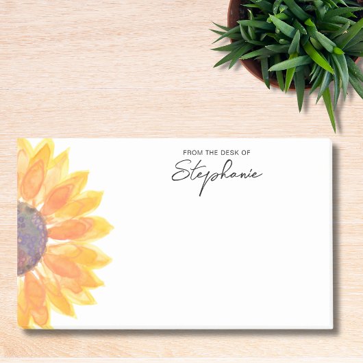 机パーソナライズされたからヒマワリ ポストイット