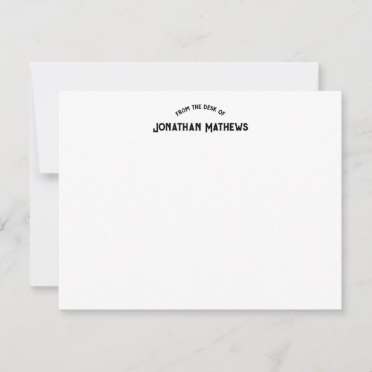 机モダンはっきりしたからのタイポグラフィ ノートカード (正面)