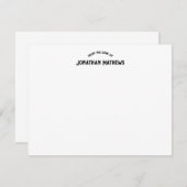 机モダンはっきりしたからのタイポグラフィ ノートカード (正面/裏面)