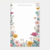 机縁どの外の野パーソナライズされた花 ポストイット (正面)