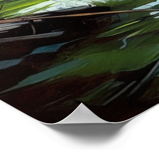 朽ち果てた木製のボートの沼地への投降 ポスター (角)