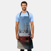 杉の前掛け エプロン (着用した状態)