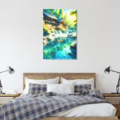 杉の小川のささやき キャンバスプリント (インサイチュ (寝室))