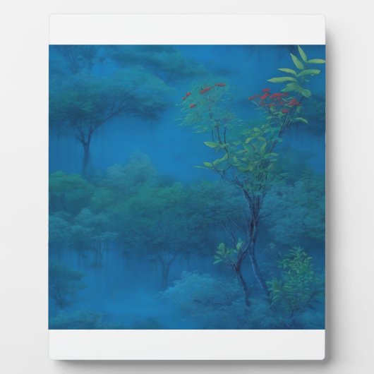 杉の森の中の永遠の湖 フォトプラーク (正面)