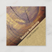 杉木結びクローズアップ写真大工 スクエア名刺 (正面)