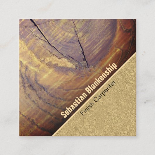 杉木結びクローズアップ写真大工 スクエア名刺 (正面)