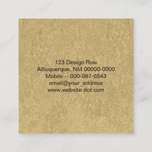 杉木結びクローズアップ写真大工 スクエア名刺 (裏面)