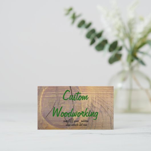 杉木結び写真 名刺 (スタンド正面)