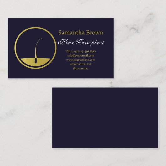 杉毛除去毛移植 名刺 (正面/裏面)