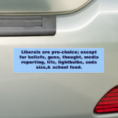 李は妊娠中絶に賛成です; 確信を除いて、銃、thoug バンパーステッカー (車上)