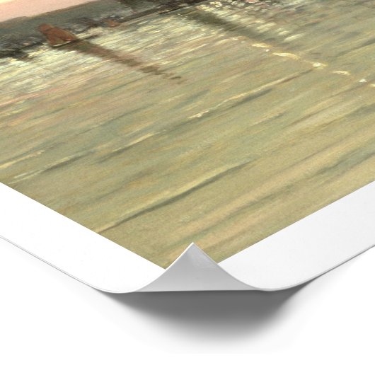 李像の前の定期船とその他の船 ポスター (角)