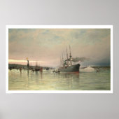李像の前の定期船とその他の船 ポスター (正面)